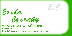 erika cziraky business card